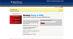Desktop Screenshot of krs.opendoc.pl