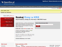 Tablet Screenshot of krs.opendoc.pl